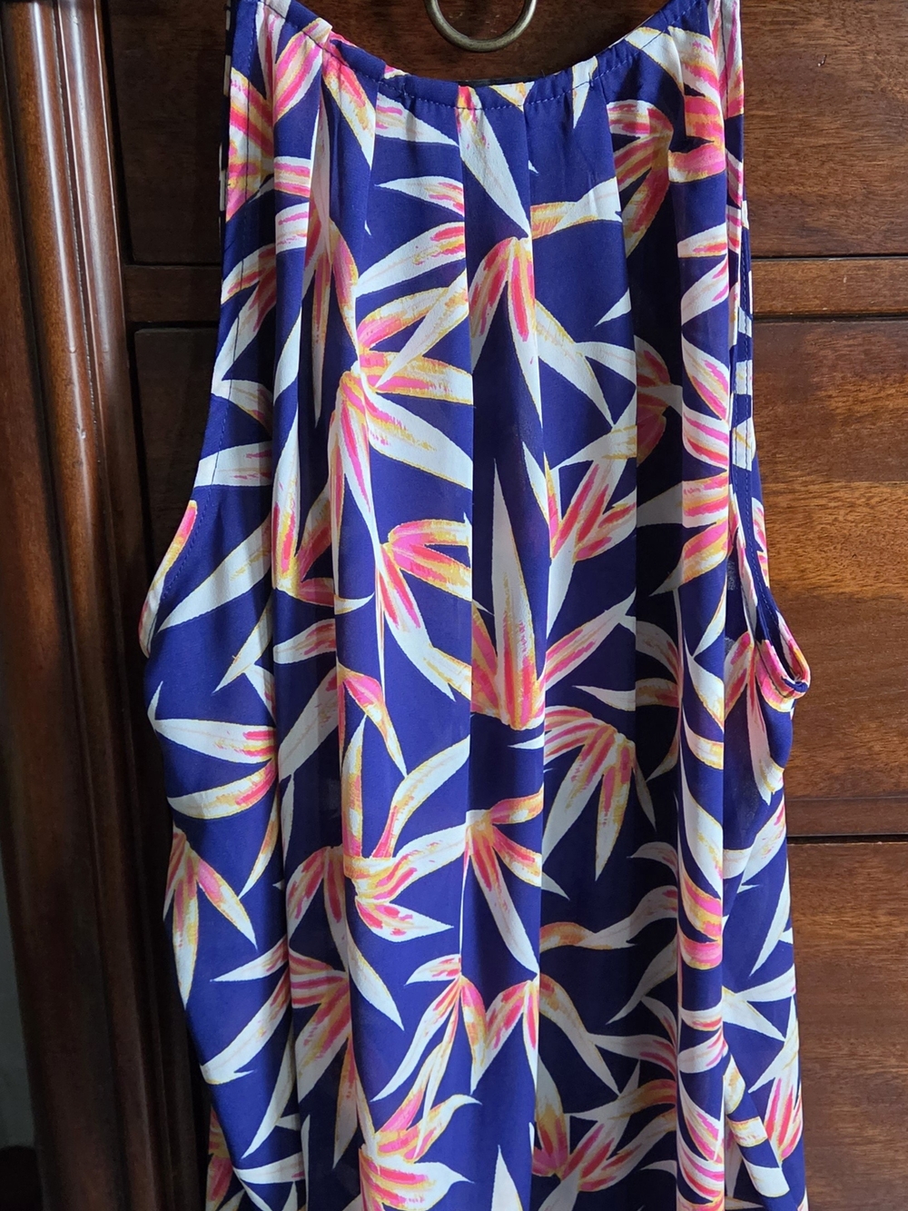 Papermoon Navy Camisole with Pink & Cream Floral Print